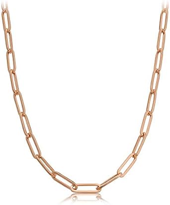 14k Rose Gold 5mm Paper Clip Link 