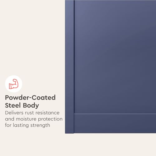 Image of Interio by Godrej Luminex NX 2-Door Steel Almirah (Textured Phiroja Blue), 1-Year Warranty, 1 Locker, 5 Shelves