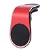 Wakauto Support de téléphone de voiture support magnétique de climatisation de voiture aérations ventouse d'aspiration titulaire mandrin pour téléphone portable GPS et mini-tablette (rouge)