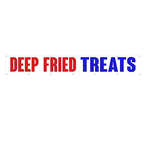 Deep Fried Treats Extra Large 13 oz Banner Heavy-Duty Vinyl Single-Sided with Metal Grommets