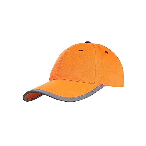 LOVIVER Berretto da baseball riflettente ad alta visibilità, cappello di sicurezza brillante, berretto casual di Halloween, berretto da corsa, arancia
