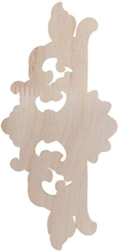 2 Stücke Blume Geschnitzte Lange Onlay Applique Carving Aufkleber Möbel Tür Dekoration(16 * 7.5CM)