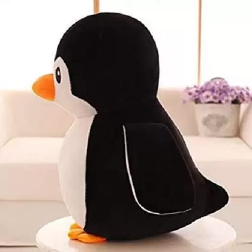Image of Fun4you - Penguin Soft Toy for Kids 25cm - Cute Plush Animal Stuffed & Baby Cuddly for Boys & Girls | Washable, Huggable | Perfect Birthday & Return Gift Home Decor (Black Color)