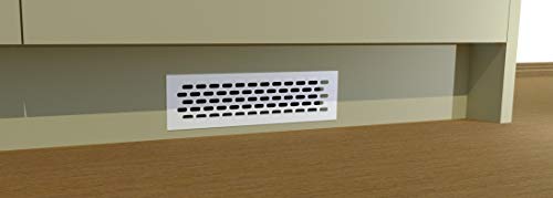 Image showcasing Ventilation Grille White 60 x 245 mm Ventilation Grille Door Fridge ...