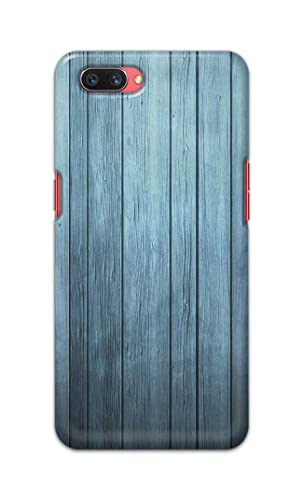 Image of Printed Hard Back Cover Case for Oppo A3s | Oppo A5 2018 | Realme C1 | Realme C1 2019 Back Cover (Wooden Blue) -702