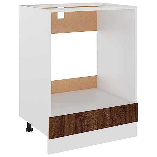 vidaXL Armario de horno contrachapado roble ahumado 60x46x81,5 cm