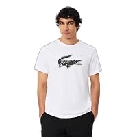 Lacoste Men's Big Croc T-Shirt White/Black, 5