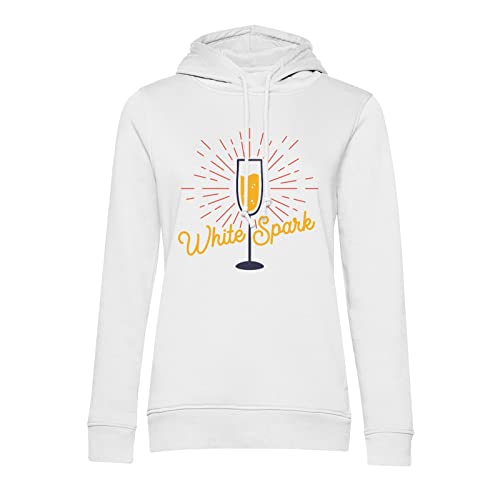 Sweat à Capuche White Spark Wine Lifestyle de Couleur Blanche