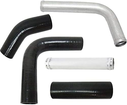 Speedway Motors Universal Silicone and Aluminum Radiator Hose Kit, 1-3/4 Inch ID Cooling System Hose Set with 45° 90° 105° Bends and Aluminum Connectors