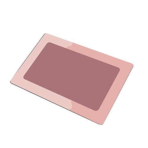 Super Absorbent Bath Mat Quick Drying Bathroom Rug Non-Slip Entrance Doormat Nappa Skin Floor Mats Toilet Carpet Home Decor (Color : Roze, Size : Rectangle)