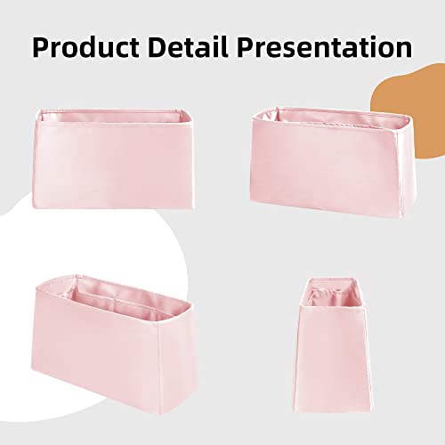 Dgaz Purse Organizer Silky Smooth For Lv Graceful Pm/Mm Bags,Silk,Luxury Handbag Tote In Bag Shapers (Pink, Mm) #TOP6