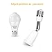 Boxlood Flexible Position Holder Extender for E26/E27 Socket Flood Lamp Bulbs, 360 Degree Adjustable E26 to E26 Base Converter, Max 350g/12.3oz Weight, Fireproof, 2-Pack