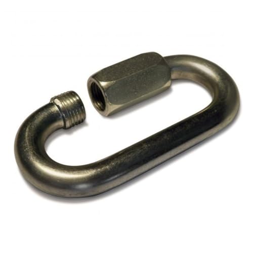 Peguet Lien de vis Maillon Oval Go-Acier Inoxydable 10 Mm Harnais Mixte, Gris, Taille Unique