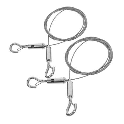 Image of DOITOOL 2pcs Picture Hanging Wire: Heavy Duty Adjustable Hardware for Hanging Pictures Paintings Artwork and Mirrors on Walls Stainless Steel Cables Rope