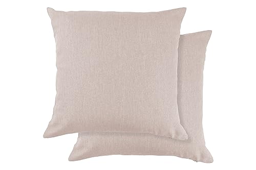 Emma Barclay Jardin - Waterproof Indoor/Outdoor Cushion Cover For Chairs or Sofas - 17x17 (43x43cm) (Natural)