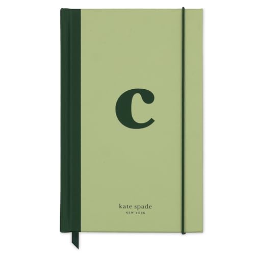 Image of kate spade new york Just Mine Notebook Journal, Monogram Cloth Hardcover Journal, 8.25" x 5.25", Diary Includes 168 Lined Pages, (C)