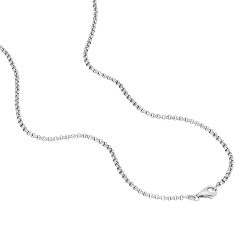 Chaîne à maillons ronds argent 925 anti-noircissement solide de 2,1 mm - 3