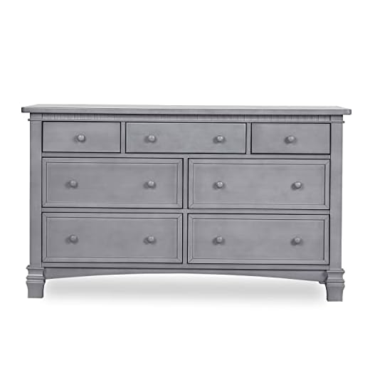 Evolur Santa Fe Double Dresser, Storm Grey