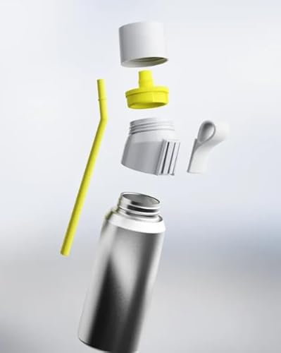 AIR UP Silver Steel Water Bottle 850 ml + 3 Pods