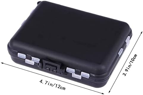 Vorcool Fishing Tackle Box Plastic Fishing Box Professional Fishing Accessories Storage Box (Black)