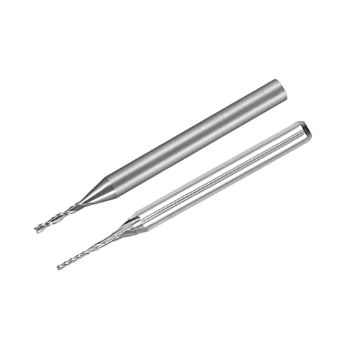 uxcell 0.7mm,0.6mm Carbide End Mill Engraving Milling Cutter CNC Router Bits for PCB Machine, 1/8