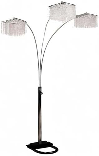 ORE ZASTION ORE International 6932 84-inch 3 licht kristal inspirerende boog vloerlamp photo 2