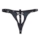 Damen Leder String Einstellbar Unterwäsche G-String Tanga Sexy Keuschheitsgürtel für Frauen SM Bondage PU Leder String Frau Keuschheitsgürtel Frauen Lackleder Bikini Slips SM Bondage Sexspielzeug