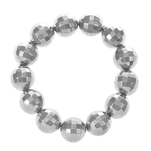 Gold Silver Disco Ball Bracelet Sparking 70s Outfits for Women Disco Party Dance Bracelet Christmas Halloween Accessories Costume Jewelry