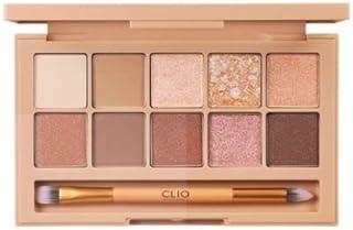 CLIO Pro Eye Shadow Palette | Matte, Shimmer, Glitter, Pearls, Highly Pigments, Long-Wearing (008 Into Lace)