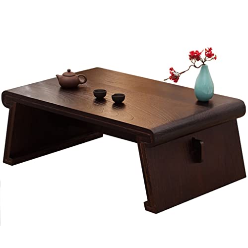 Table de thé zen traditionnelle en bois finition soignée pour salon et tatami