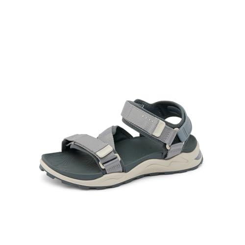 REEF Cross Shore Men's Casual Sport Sandal, Adjustable Straps, Supportive Footbed, No Slip Traction, Black, 7