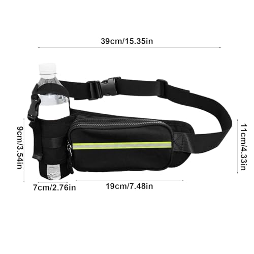 Riñonera transpirable e impermeable con soporte de botella para jogging 5