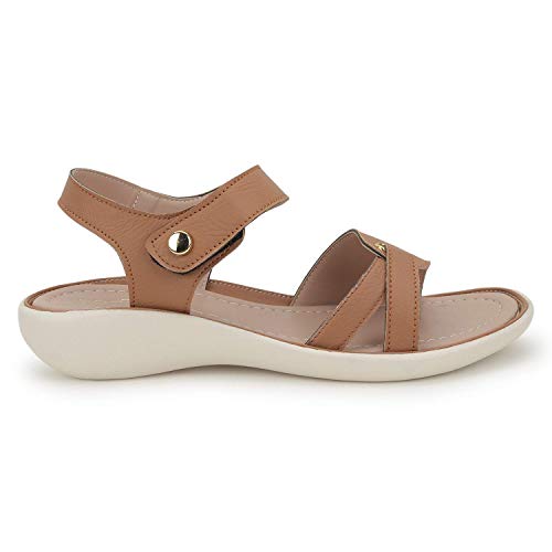 Image of LENSBURY Women Stylish Slippers Flip Flops Cream Flat Slip on Sandals I Stylish and Casual I Comfortable & Lightweight LBFL35