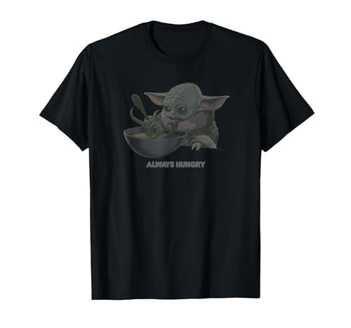 T-shirt Grogu Always Hungry Star Wars top imprimé vert pour adulte