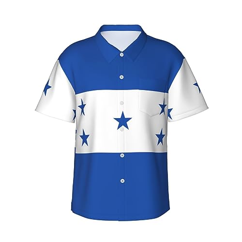 Eagle Splash Flag of Mexico Mens Hawaiian Shirt Short Sleeve Casual Button Up Tropical Summer Beach Shirt