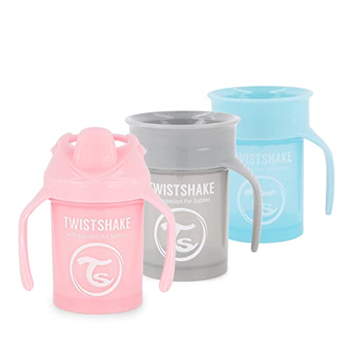 Twistshake Baby Sippy Cup Set - 3-Piece, Pink Blue, 3 pack