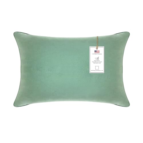 A1 Home Collections Down Alternative Throw, Pillow Insert Pack of 1, 12"x20", Como Green