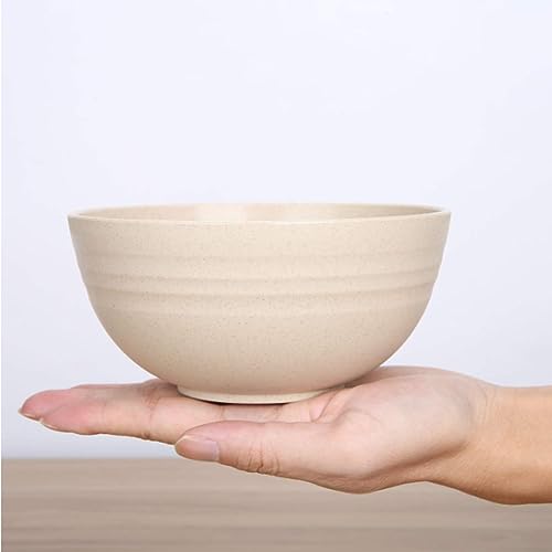 PUPOPIK Unbreakable Cereal Bowls 24 oz - Reusable Wheat Straw Bowl - Dishwasher & Microwave Safe- BPA Free - Perfect for Cereal Reusable Dinner Bowls 4 Set, Oatmeal Salad by PUPOPIK - Used condition - Image 3