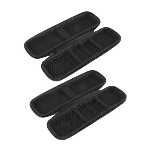 Outanaya 2個電動歯ブラシケース 小型 旅行用ハードシェル 便利なメッシュポケット付き 歯ブラシ 歯磨き粉収納容器