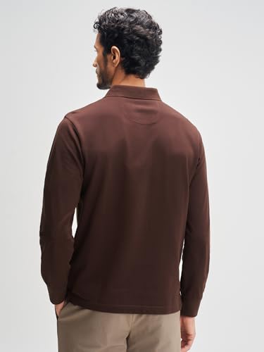 Image of XYXX Men's Solid Cotton Polo T-Shirt | Polo Neck Tshirts | Full Sleeves | Solid-Regular Fit
