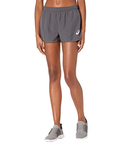 ASICS Run Silver Split Shorts Dark Grey MD 3