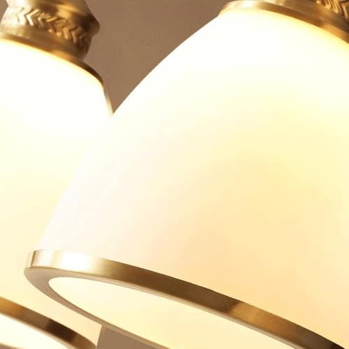Source lumineuse à tête unique E27 lustre en verre réglable élégant - 7