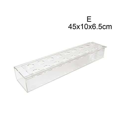 Vase rectangulaire acrylique transparent blanc E pour table - 8