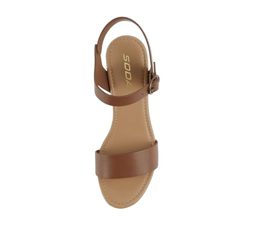 Image of Soda CHIVAS ~ Women's Bold Buckles Studded Wedge Sandal