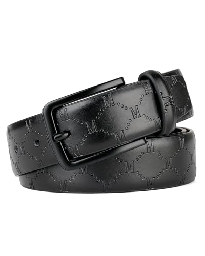 Image of MILORDE Men's Genuine Leather Dress Belt, Handmade, 100% Cow Leather, Fashion & Classic Designs for Work Business and Casual