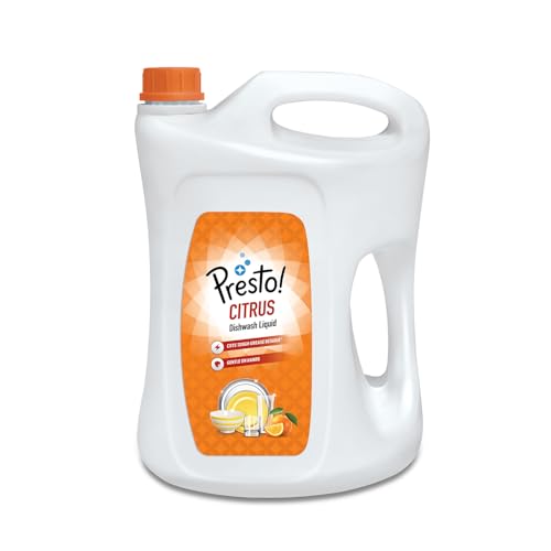 Amazon Brand - Presto! Citrus Dishwash Gel | Cuts Tough Grease | Safe on Hands (5L) (B0D9NJ6483) Amazon Price History, Amazon Price Tracker