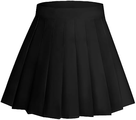 Womens Girl High Waisted Pleated Tennis Skirt School A-Line Costume Mini Skirts