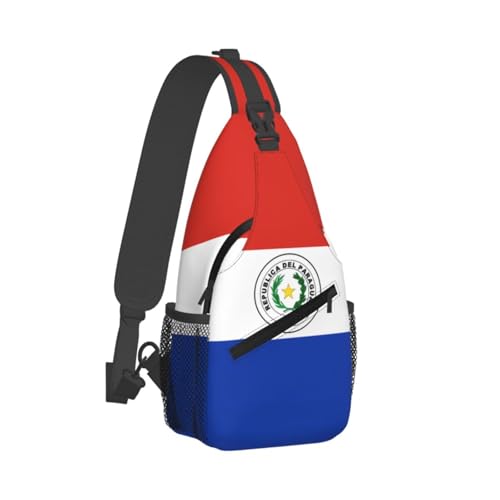 Mochila bandolera unisex con diseño bandera Paraguay miniatura 2