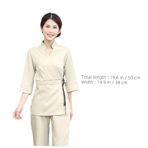 Ensemble esthéticienne beige anti-transpiration coton M - 2