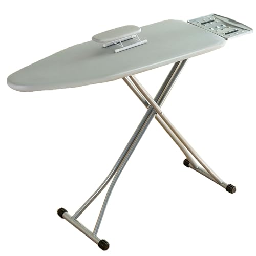 Ironing Board, Compact and Space Saver Ironing Boards with Small Hot Sleeves and Height Adjustable, Household Essentials (Color : Grey)